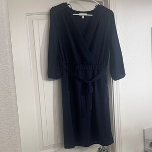 Monteau Deep Blue Long Sleeve Dress